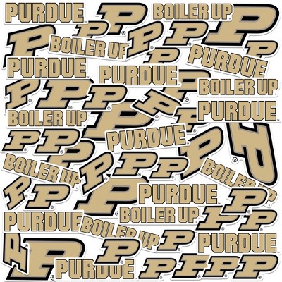 Purdue University Wordmark Logo 50ct Vinyl Large Deluxe Stickers Variety Pack