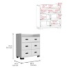 NicBex 5 Drawer Dresser for Bedroom,Modern Style Drawers with 4 Wooden Legs,Dressers for Kids Room,Living Room,Entry and Hallway - 3 of 4