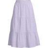 Lands' End Women's Poplin Elastic Waist Tiered Midi Skirt - 3 of 4