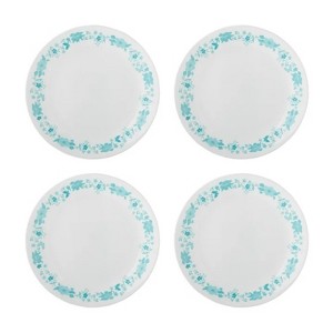 LunaLulinlk 4-Piece Dinner Plate Set , Teal - 1 of 4