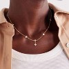 Women's Charm Cluster Choker Necklace - Clover, Heart, Pearl, Butterfly & Star Flower 14K Gold Plated, Cubic Zirconia, Adjustable Trendy Gift - 4 of 4