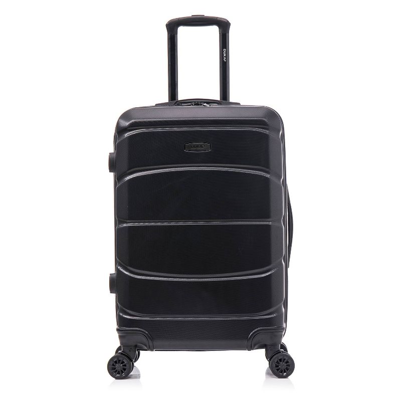 DUKAP Sense Lightweight Hardside Medium Checked Spinner Suitcase - Black, 3 of 18