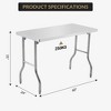 Commercial Worktable Workstation,Folding Commercial Prep Table Kitchen Work Table, Silver Stainless Steel Kitchen Island - 2 of 4