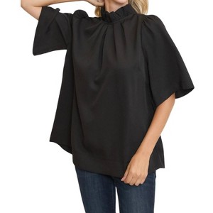 Women's Bell Sleeve Back Bow Tie Top - umgee - 1 of 3