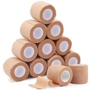 LotFancy Self Adhesive Bandage Wrap, 12 Pack, 2" x 5 Yards Non Woven Medical Tape - 1 of 4