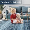 Machine Washable Modern Distressed Rug for Living Room, Ultra-Soft Low-Pile Non-Slip Carpet for Bedroom Dining Room Office - 3 of 4