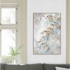 24" x 36" Leaf Textures Encaustic Textured Embellished Framed Wall Canvas Gold - Tyler & Finn: Modern Style, Polystyrene Frame - 2 of 4