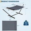 Jojoka Curved-Bar 2 Person Hammock with Stand,Detachable Pillow,Portable Carrying Bag for Outdoor - 3 of 4