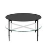 Caroline Round Glass Top Coffee Table with Wood Shelf Black - Martha Stewart: Chic Modern Design, Matte Metal Frame - image 3 of 4