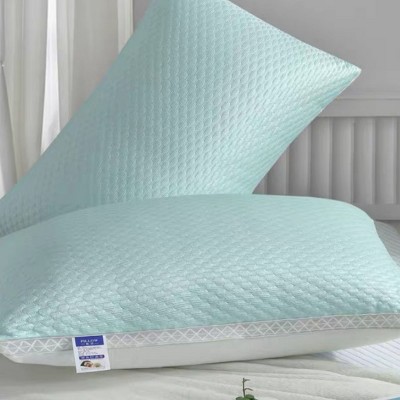 DSVIMOY Support Pillow 2 Pack Cooling Breathable Tofu Pillow with Neck Support for All Sleepers, Blue, 11.81"*7.87"*3.94"