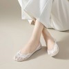 Anna-Kaci Women's 3-Pack Low Cut Lace Liner Socks with Non-Slip Heel Grip No Show Design - 3 of 4