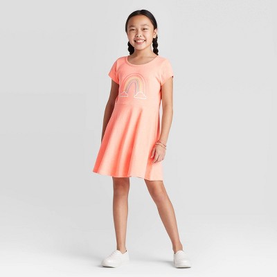girls bright pink dress
