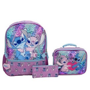 The 4 Piece set includes a backpack, lunch kit, water bottle, and squish ball dangle - 1 of 4