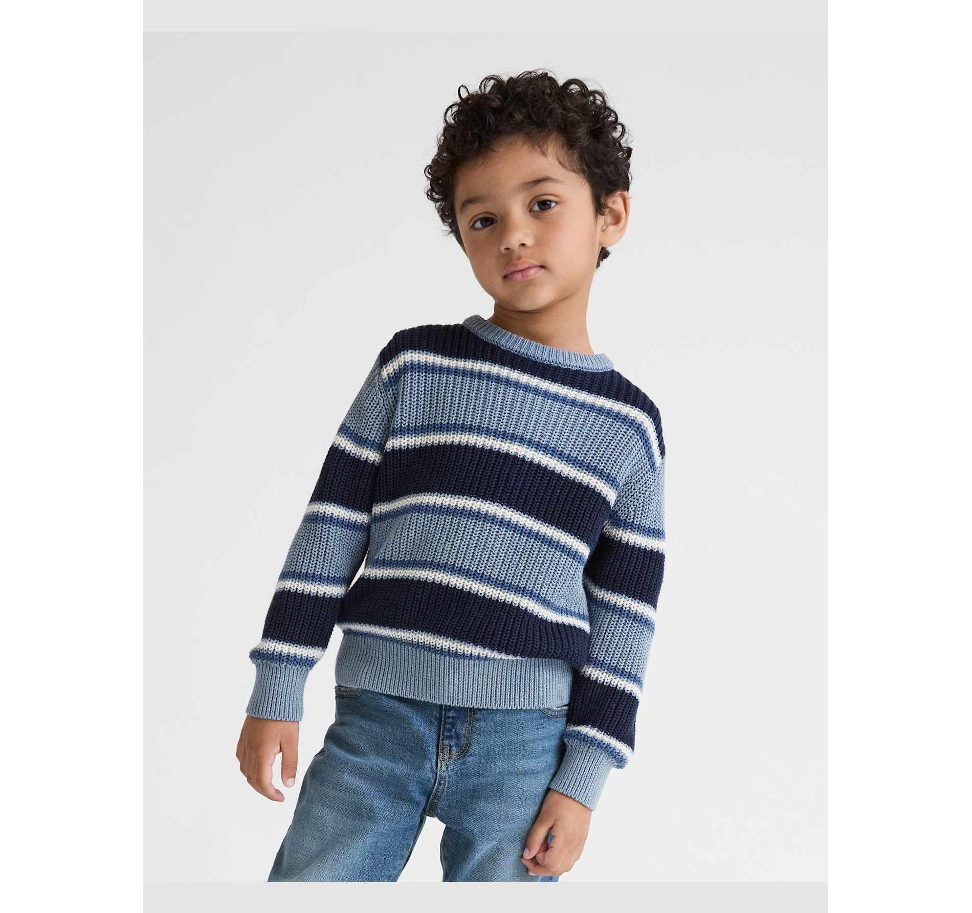 The Children's Place Toddler Boys Long Sleeve Striped Chunky Sweater