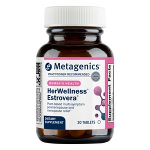 Metagenics HerWellness Estrovera—Natural, Hormone-Free Menopause Support for Hot Flashes & Night Sweats, Gluten-Free, Vegetarian, 30 Tablets - 1 of 4