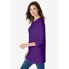 Woman Within Plus Size Perfect Three-Quarter Sleeve Crewneck Tunic - 4 of 4