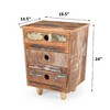 Christopher Knight Home Handcrafted Mango Wood End Table, Round Pedestal Side Table for Living Room, Round Small Table, Boho Small Sofa Table - 2 of 4