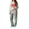 Women's Noelle Plaid Teddy Bear Pajama Pants - Things Between - 4 of 4