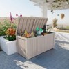 VisioGear Deck Boxes, 2-Piece 180 Gal Outdoor Storage Deck Box, Small Patio Storage Bin for Garden Tools, Brown, 61.02"*28.39"*29.17" - 4 of 4