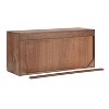 Kate & Laurel All Things Decor 30"x10"x14" Furrow Short Wall Cabinet Walnut Brown - 3 of 4