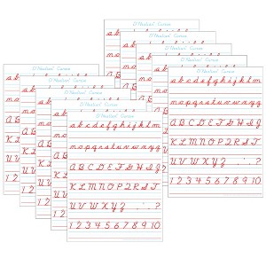 Ashley Productions® Smart Poly® PosterMat Pals™ Space Savers, 13" x 9-1/2", D'Nealian Cursive, Pack of 10 - 1 of 2