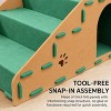 4-Step Felt Cat Stairs with Cat House, 2-in-1 Indoor Pet Steps, Tool ...