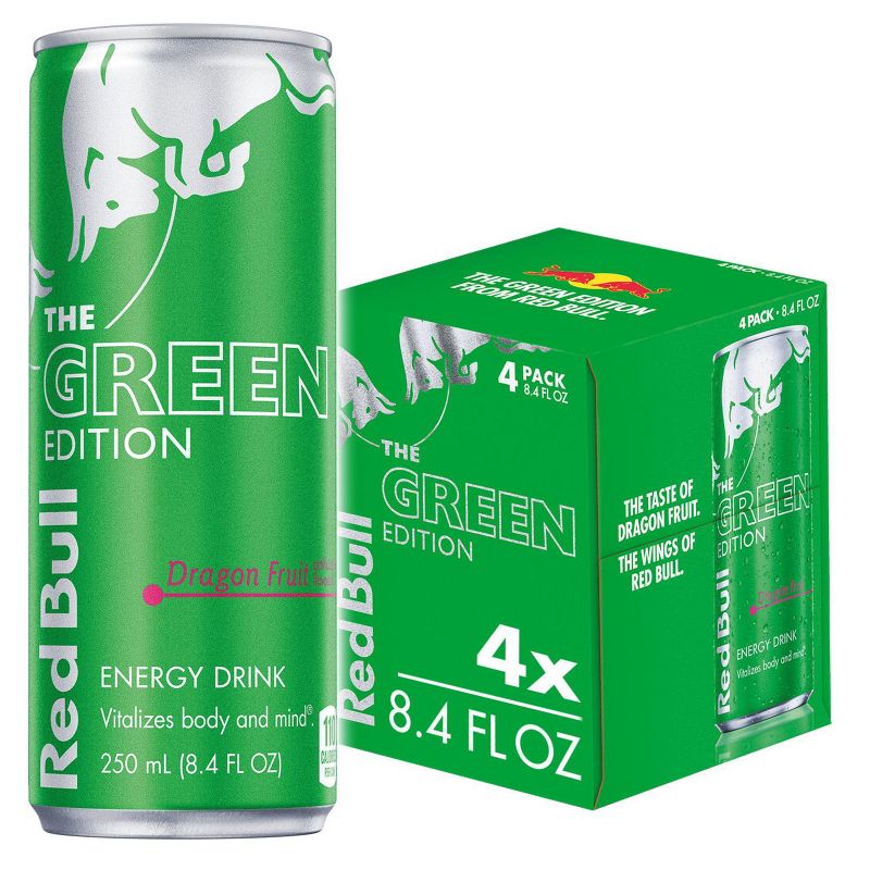 Red Bull Green Edition Energy Drink - 4pk/8.4 fl oz Cans, 1 of 9