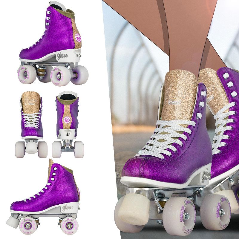 Crazy Skates Glam Adjustable Roller Skates For Women And Girls - Adjusts To Fit 4 Sizes, 4 of 7