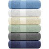 White Classic Luxury 100% Cotton Hand Towels Set of 6 - 16x30" - 2 of 4