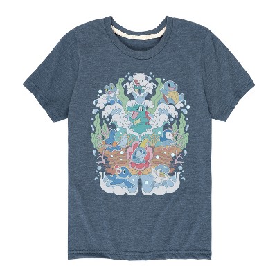 Boys' - Pokémon - Water Starters Group Short Sleeve Graphic T-Shirt