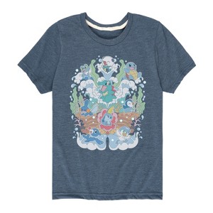 Boys' - Pokémon - Water Starters Group Short Sleeve Graphic T-Shirt - 1 of 4