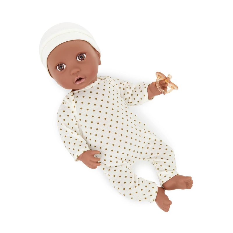 LullaBaby Doll With Polka Dot Ivory Pajama And Pacifier, 6 of 9