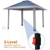 13x13FT Pop-Up Gazebo with Mosquito Net, Instant Canopy Tent, Double Roof, Adjustable Height, UV-Resistant Outdoor Shelter for Patio & Garden - 2 of 4