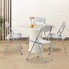 Folding Chairs, Stackable Metal Frame Foldable Chair with Padded Seat and Ergonomic High Back for Events & Home - 3 of 4