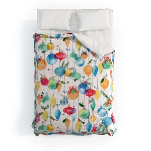 Ninola Design Christmas Baubles ords Comforter + Pillow Sham(s) - Deny Designs - 1 of 3