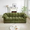 ACEPANO Modern Chenille Plush Cushioned Sofa with Deep Seating for Living Room & Bedroom-Green - 4 of 4