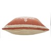 20" Orange and Off White Throw Pillow - 4 of 4