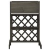 vidaXL Solid Firwood Garden Trellis Planter with Large Flower Box - Outdoor Use - Gray 17.7"x11.8"x29.1" - 2 of 4
