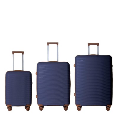 YONWAY 3 Piece Luggage Set, Scratch-Resistant Surface Luggage Set, with Wheels & TSA Lock