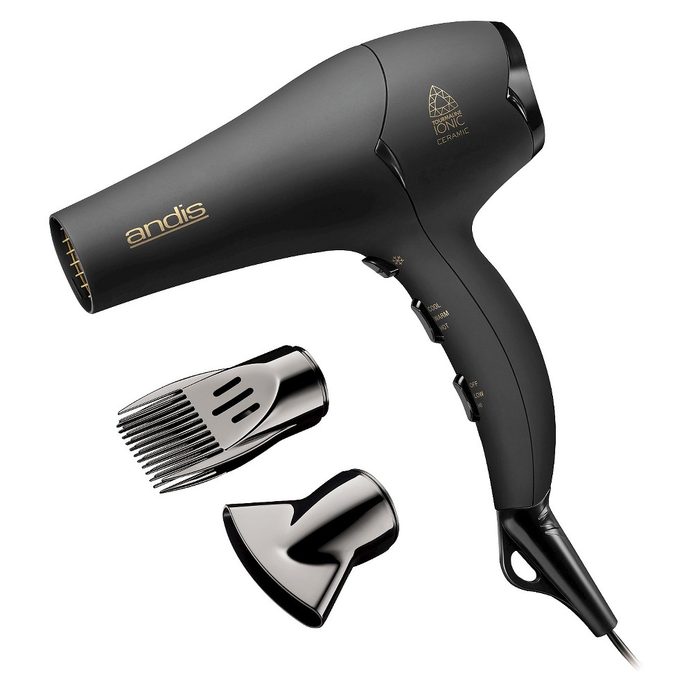 Andis Pro Dry Soft Grip Tourmaline 1875W Ceramic Hair Dryer - Black