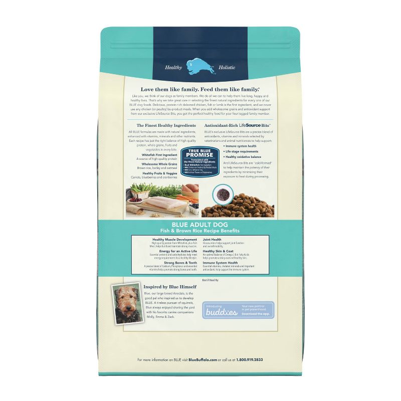 Blue Buffalo Life Protection Formula Natural Adult Dry Dog Food with Fish and Brown Rice, 6 of 12
