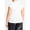 ELOQUII Women's Plus Size Sheer Stripe Sweater - 3 of 4