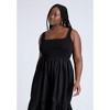 ELOQUII Women's Plus Size Mixed Fabric Tank Dress - 4 of 4