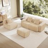 AENKYO Oversized Velvet Modular Sectional Sofa, Boneless Cloud-Like Comfort with No Assembly & French Piping, Modern Plush Seating for Living Room - 2 of 4