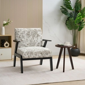 PAGED Accent Chair Upholstered Living Room Chairs with Wood Frame, Comfy Chair for Living Room, Study - 1 of 4