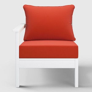 WestinTrends  Avalon Outdoor Patio HDPE Left Arm Facing Sectional Corner Club Chair with Patio Cushions - 1 of 4
