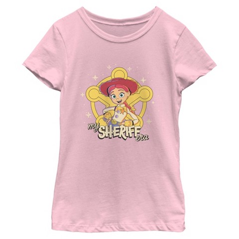 Toy Story Girls Toy Story 5 In My Sheriff Era T Shirt - Light Pink - X Small