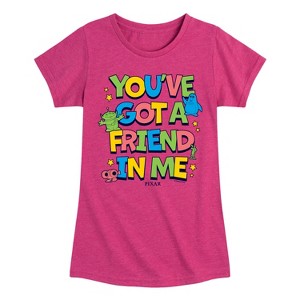 Girls' - Toy Story - Youve Got A Friend In Me Fitted Short Sleeve Graphic T-Shirt - 1 of 4
