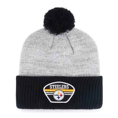 NFL Pittsburgh Steelers Men's Badge Knit Beanie - Gray