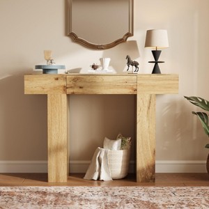 47" Farmhouse Console Table with Drawer - Long Slim Sofa Table for Behind Couch, Narrow Entrance & Foyer Accent Table for Hallway,Living Room - 1 of 4